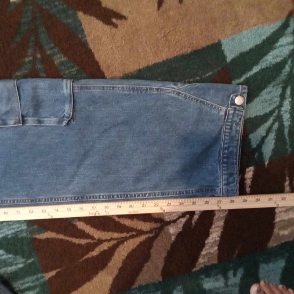 Denim Forum The 90s Millie High Rise Cargo Cotton Streetware Womens 24 - Picture 10 of 13